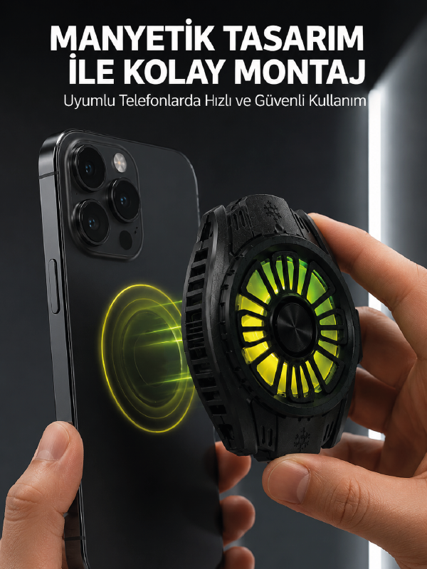Soğutma Teknolojili RGB Işıklı Telefon Soğutucu