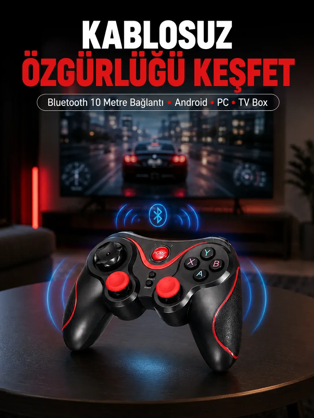 Gelişmiş Kontrol Hassasiyeti Sunan Kablosuz Bluetooth Oyun Kolu