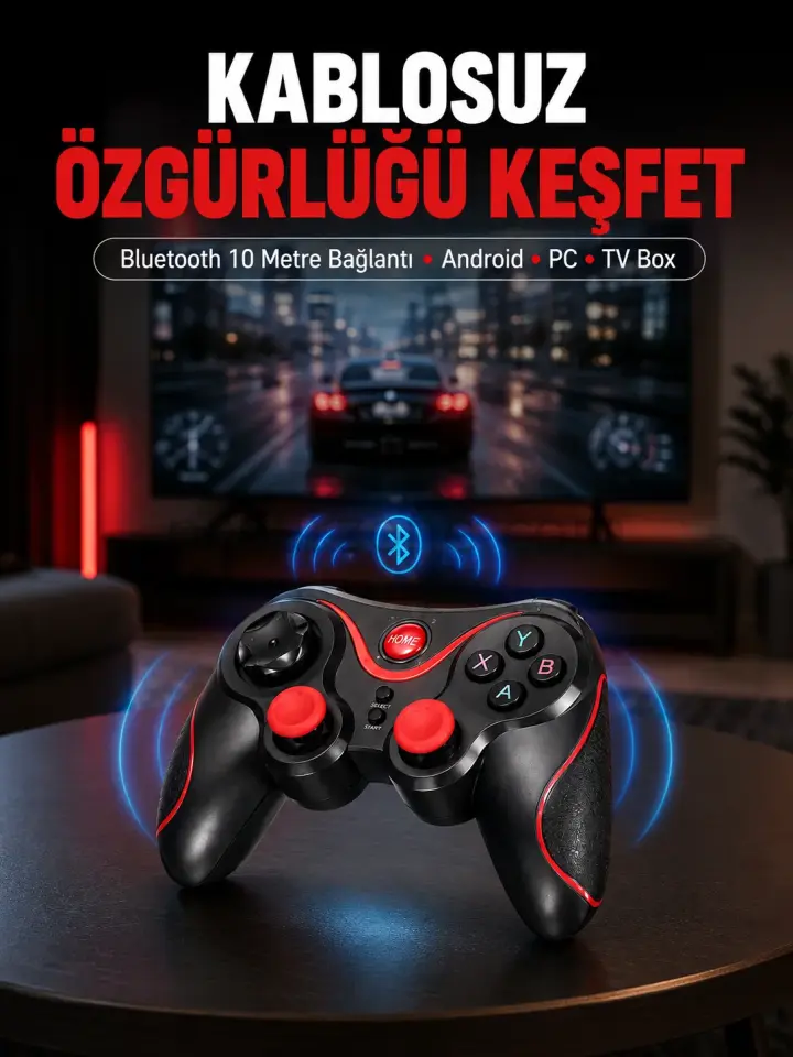 Gelişmiş Kontrol Hassasiyeti Sunan Kablosuz Bluetooth Oyun Kolu
