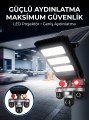 Güneş Enerjili Kablosuz Dış Mekan Güvenlik Kamerası Gece Görüşlü LED Projektörlü