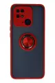 Newface Xiaomi Redmi 10C Kılıf Montreal Yüzüklü Silikon Kapak - Kırmızı