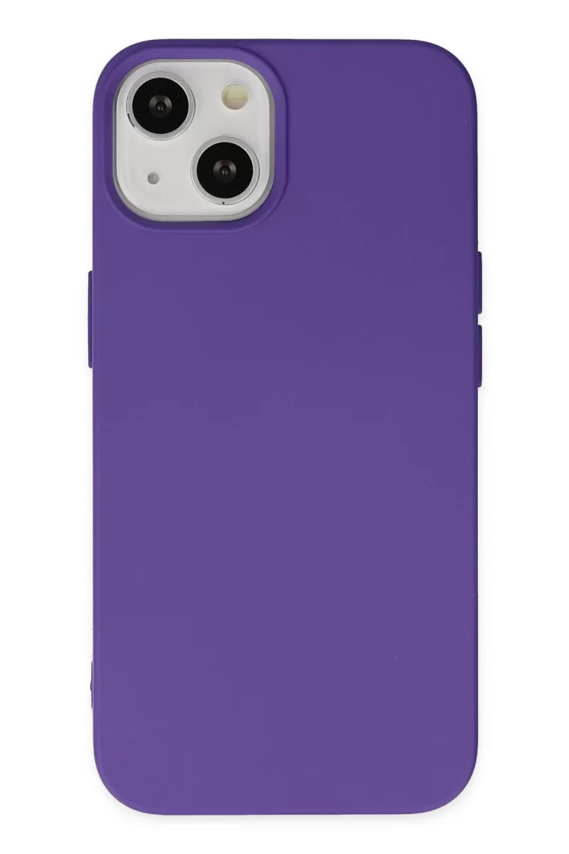 Newface Apple iPhone 14 Plus Kılıf Nano içi Kadife Silikon - Mor