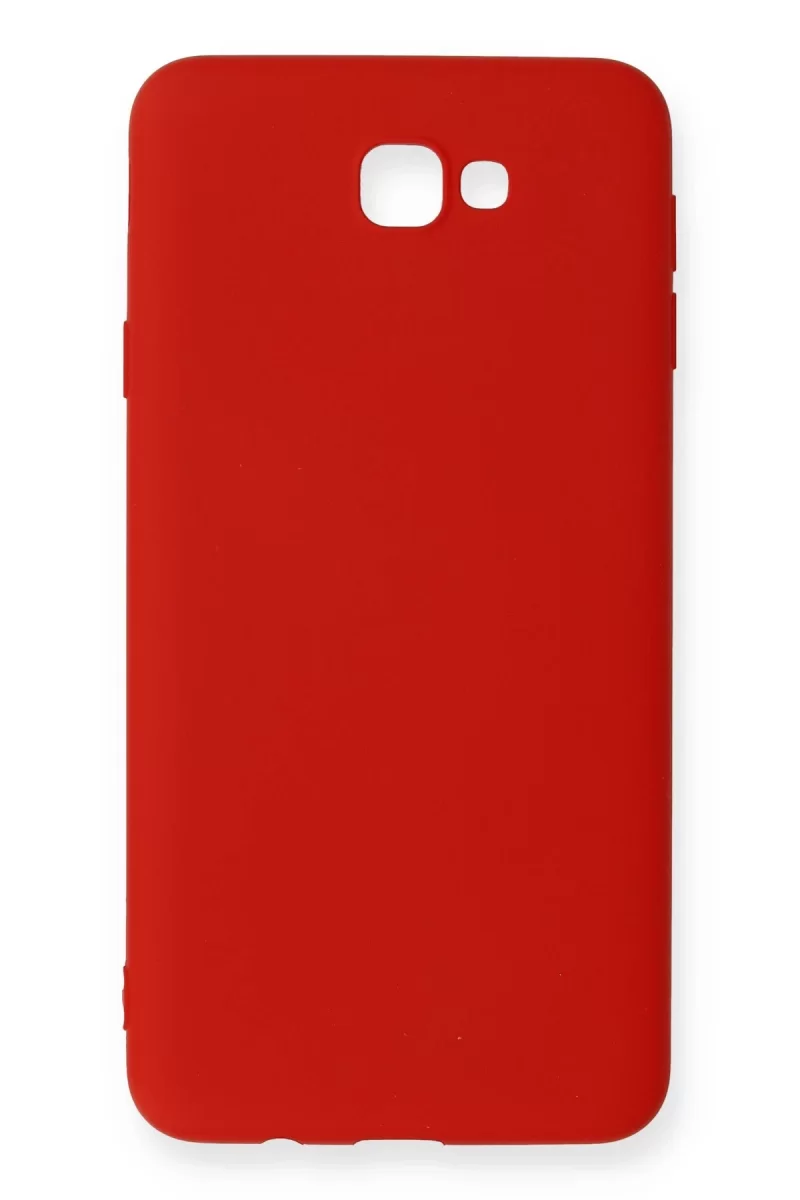 Newface Samsung Galaxy J7 Prime Kılıf Nano içi Kadife Silikon - Kırmızı