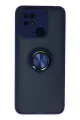 Newface Xiaomi Redmi 10C Kılıf Montreal Yüzüklü Silikon Kapak - Lacivert