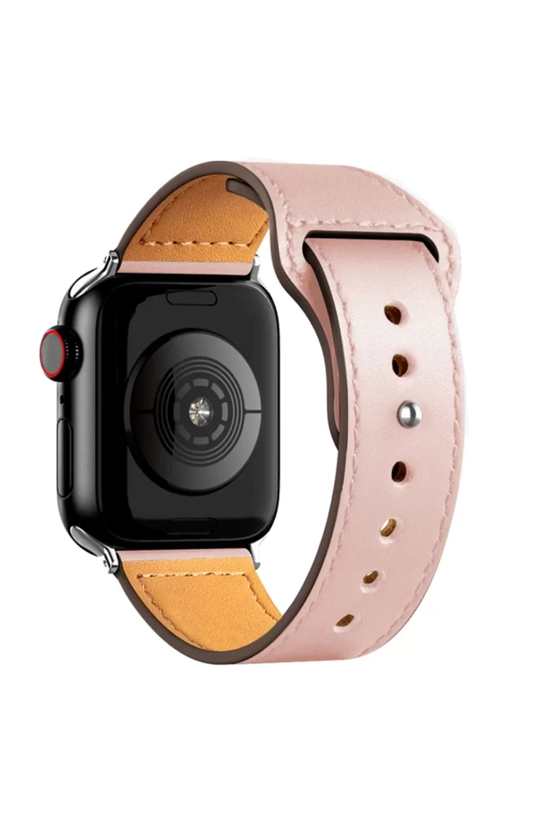 Newface Apple Watch 42mm KR415 Luaz Deri Kordon - Pembe