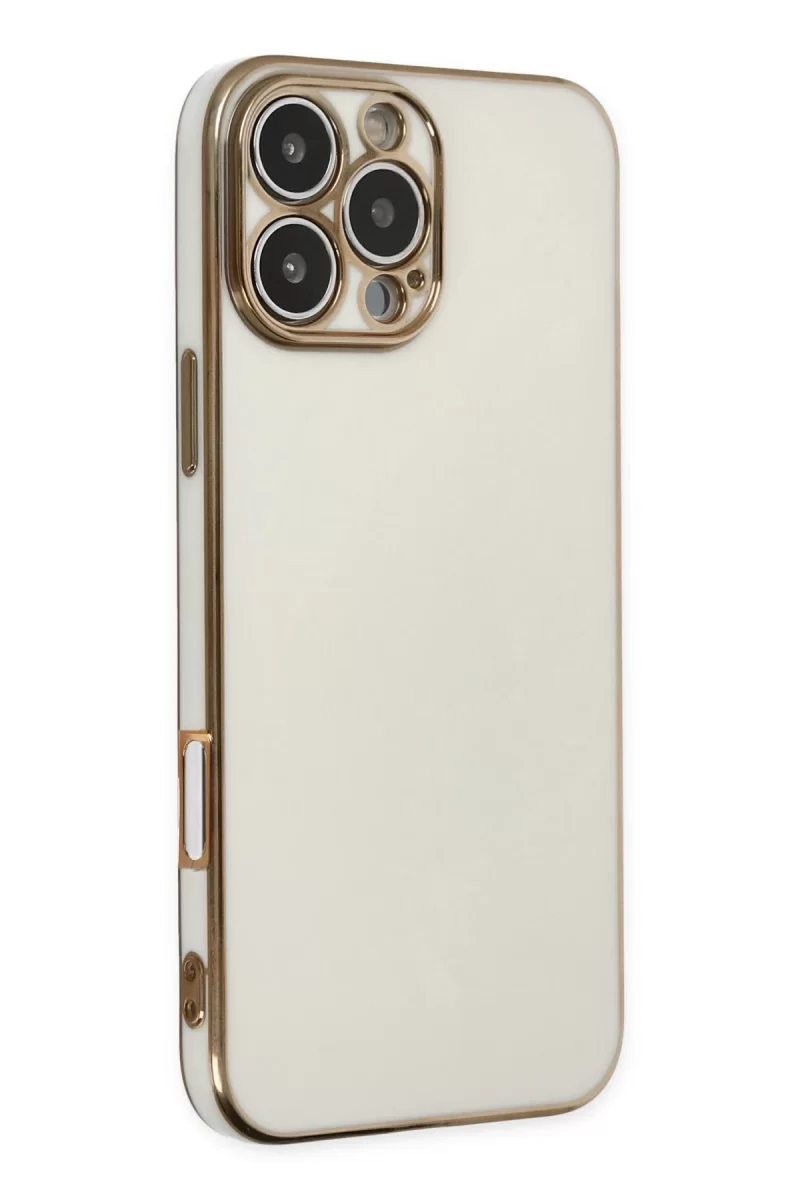 Newface Apple iPhone 16 Pro Max Kılıf Volet Silikon - Beyaz