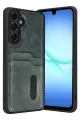 Newface Samsung Galaxy A37 5G Sara Kartvizitli Deri Kılıf - Yeşil