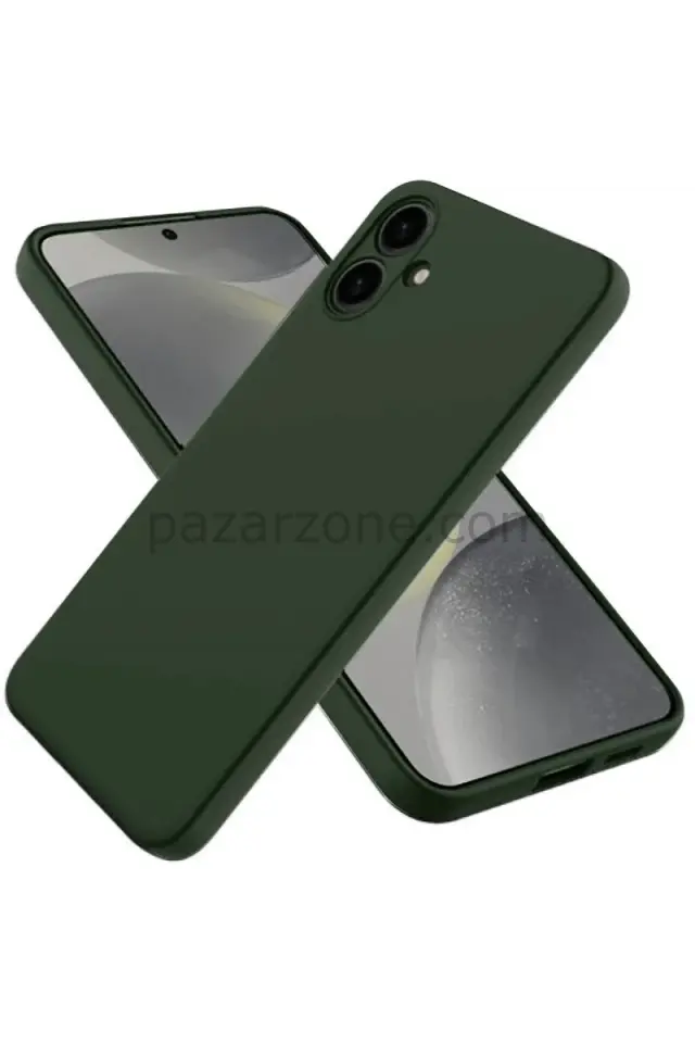 Newface Samsung Galaxy A06 Kılıf First Silikon - Koyu Yeşil