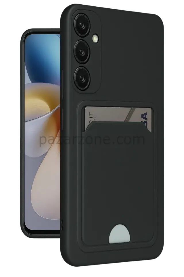 Newface Samsung Galaxy M15 Kelvin Kartvizitli Silikon - Siyah