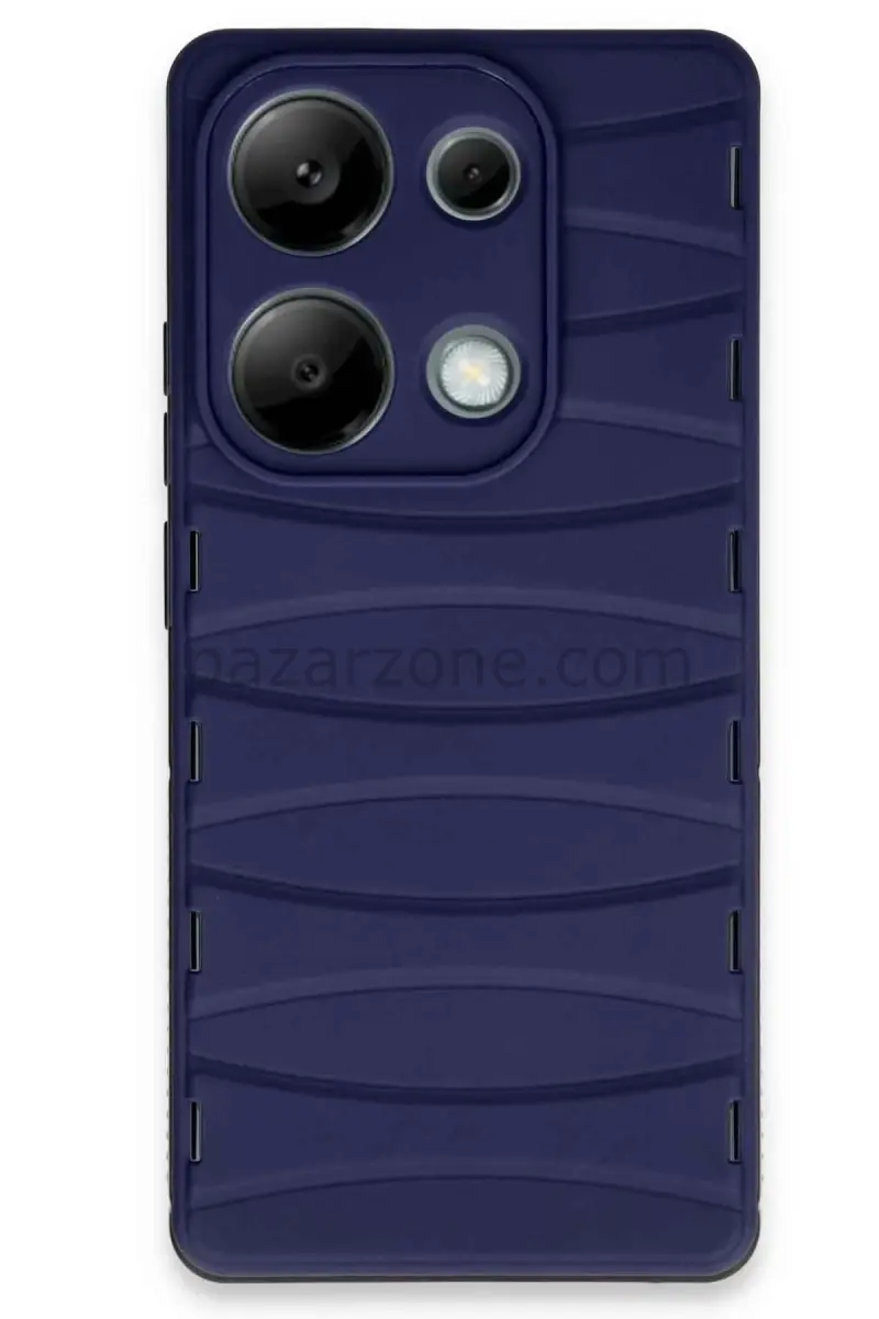 Newface Xiaomi Redmi Note 13 Pro 4G Kılıf Bibercas Silikon Kapak - Lacivert
