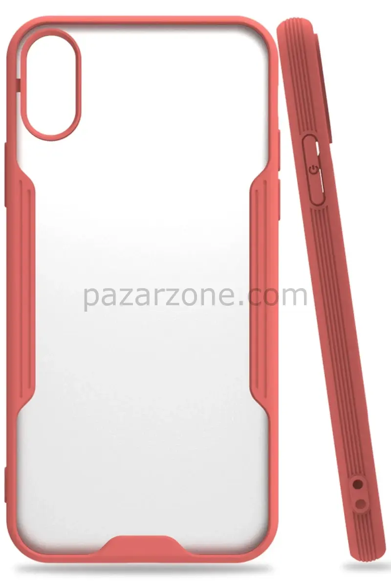 Newface Apple iPhone X Kılıf Platin Silikon - Pembe