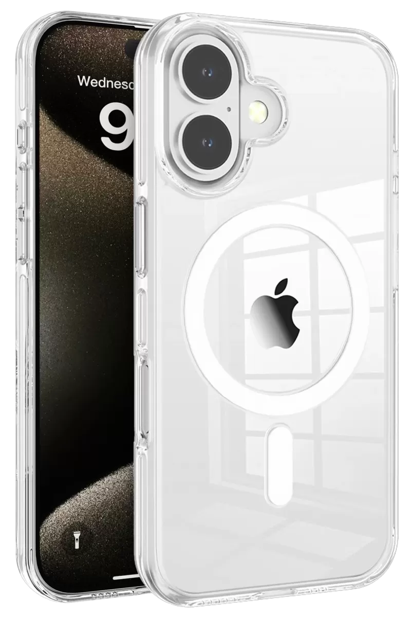 Joko Apple iPhone 16 Gleam PC Sert Magsafe Kılıf - Şeffaf