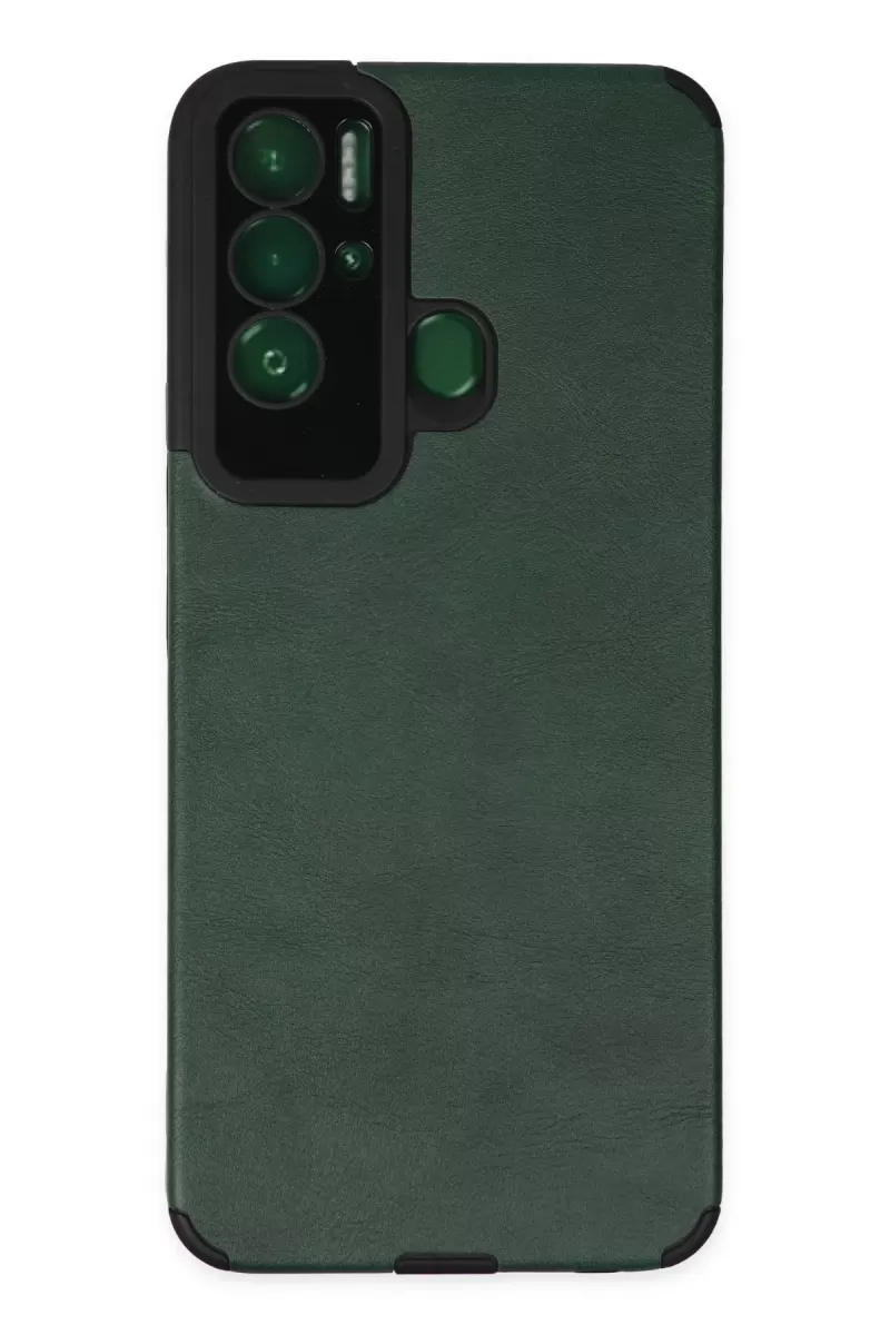 Newface Tecno Pova Neo Kılıf Loop Deri Silikon - Yeşil