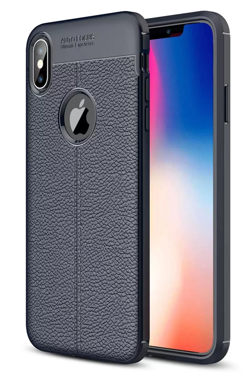 Newface Apple iPhone XS Max Kılıf Auto Focus Kapak - Lacivert