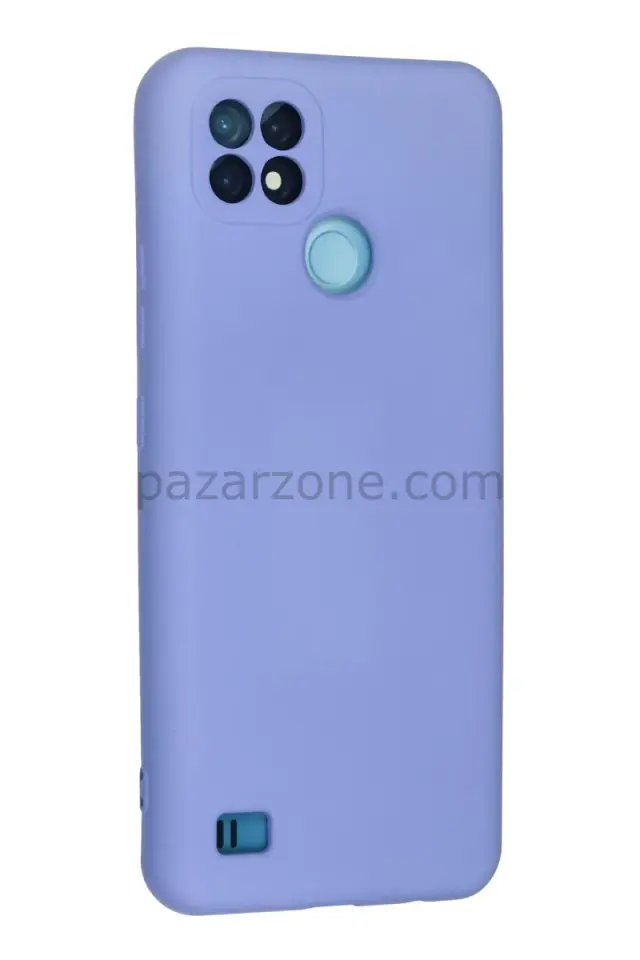 Newface Realme C21 Kılıf Nano içi Kadife Silikon - Lila