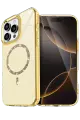 Newface Apple iPhone 16 Pro Max Live Diamond Magsafe Kapak - Sarı