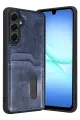 Newface Samsung Galaxy A17 5G Sara Kartvizitli Deri Kılıf - Lacivert