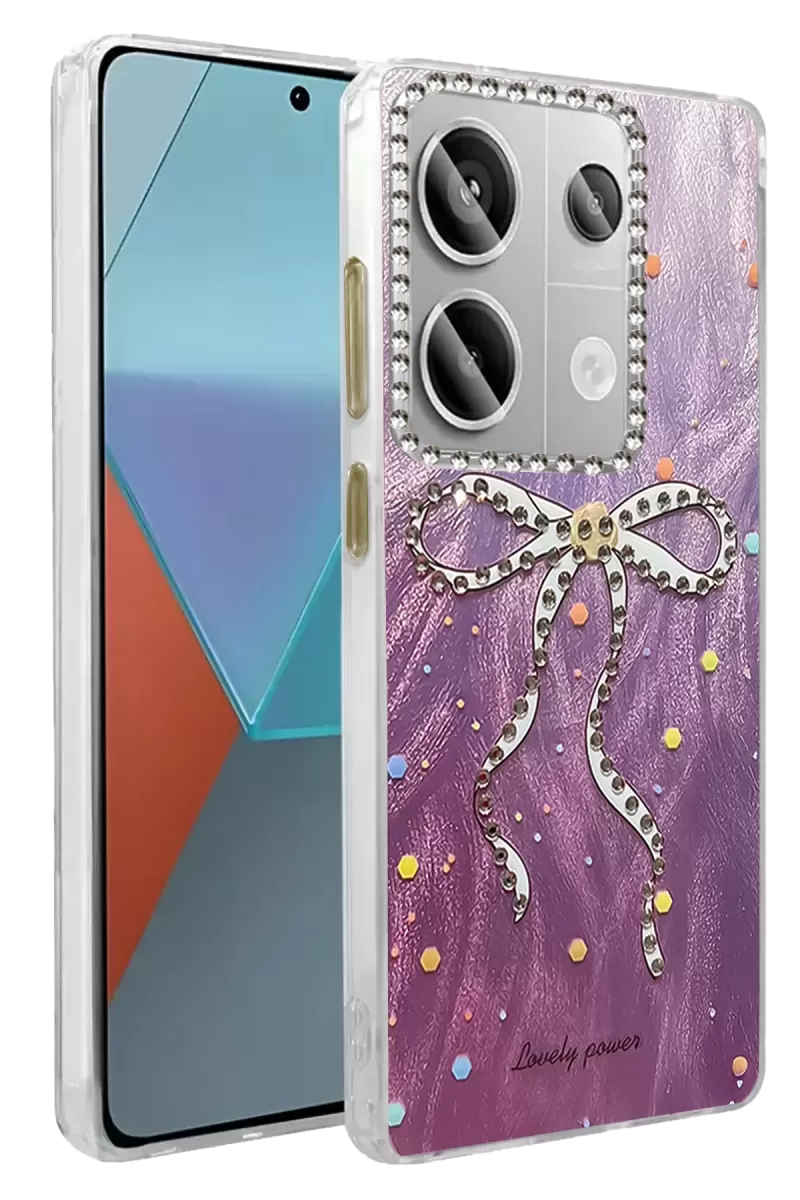 Newface Xiaomi Redmi Note 13 Pro 4G Kılıf Blade Aynalı Desenli Kapak - Desen 1