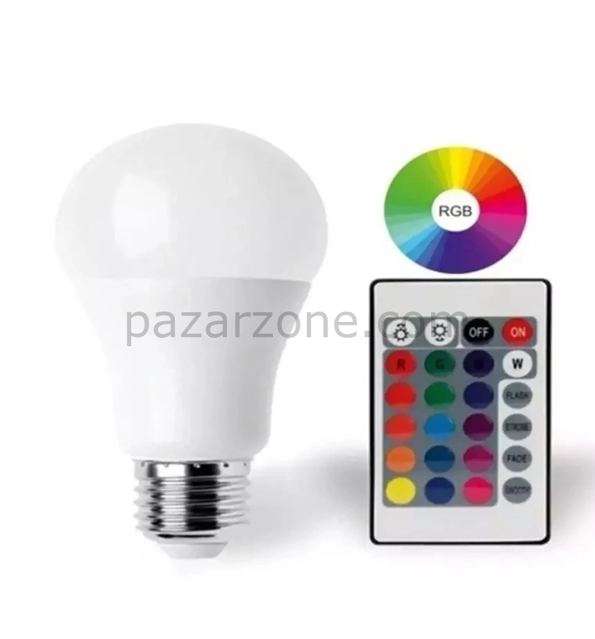 9w E27 Rgb Ve Beyaz Işık Kumandalı Ampul