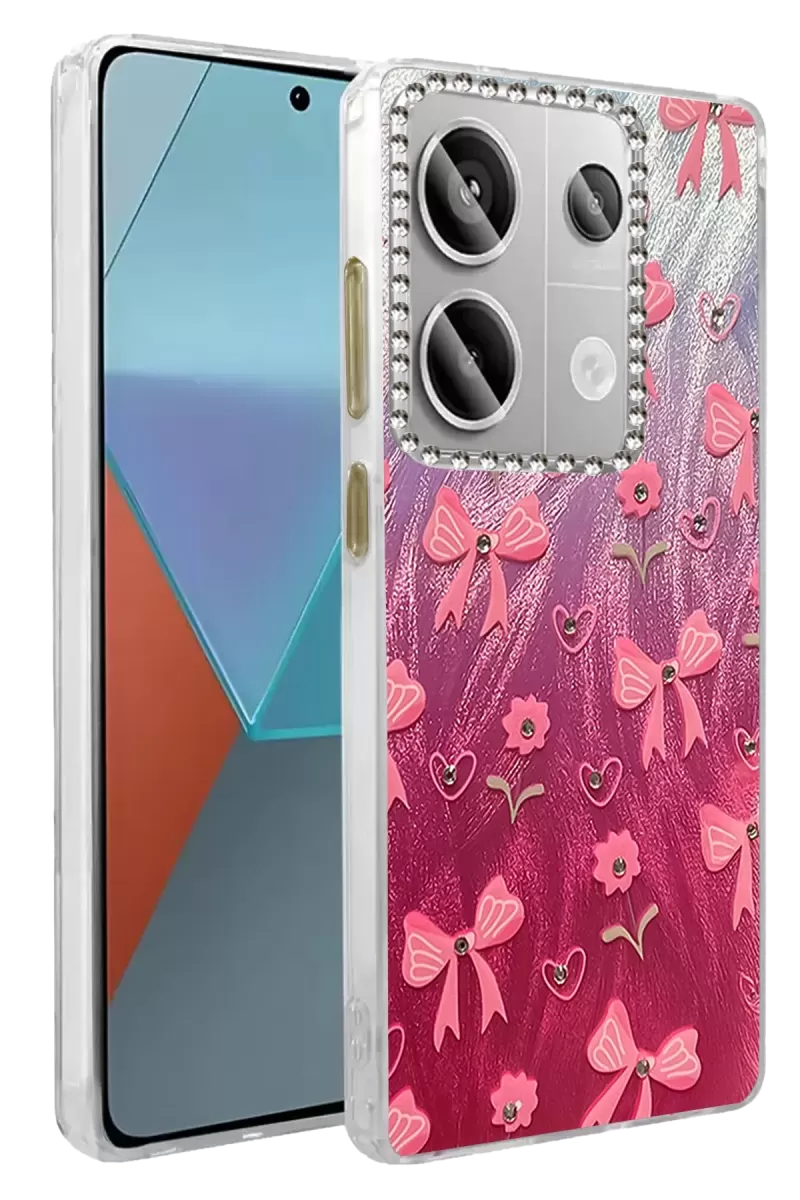 Newface Xiaomi Redmi Note 13 Pro 4G Kılıf Blade Aynalı Desenli Kapak - Desen 3