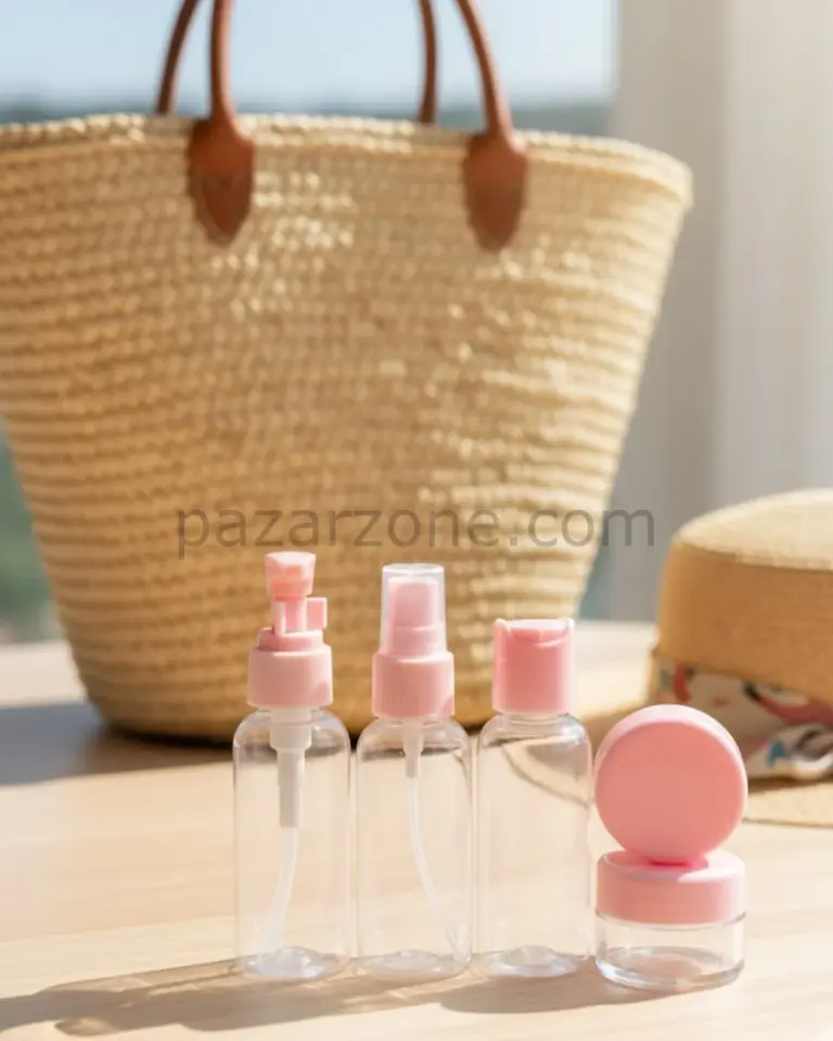 30 ml 5’li Seyahat Banyo Şişe Seti Çantalı