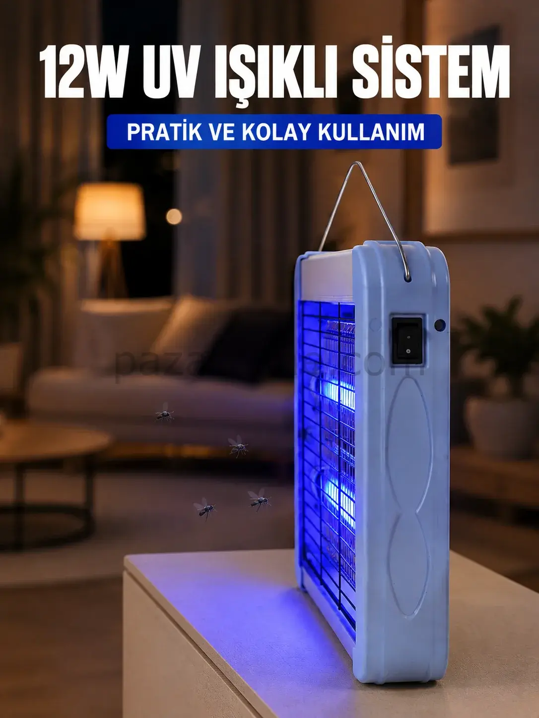 12W UV Böcek Öldürücü Lamba Elektrikli Sinek Sivrisinek Öldürücü Asılabilir