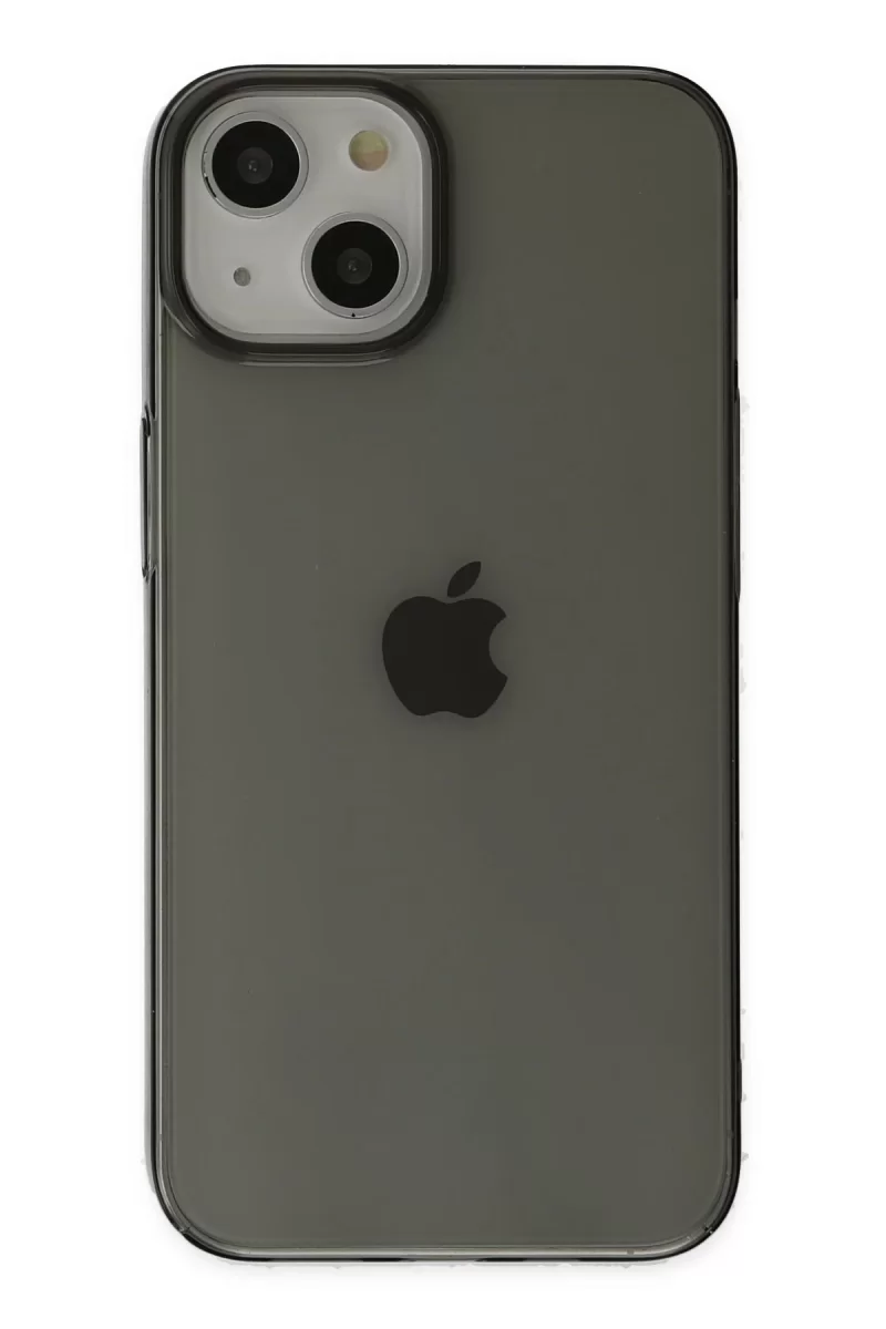 Newface Apple iPhone 14 Plus Kılıf Pc Sert Şeffaf Kapak - Siyah