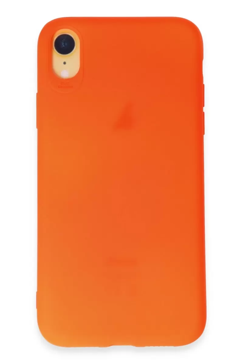 Newface Apple iPhone XR Kılıf First Silikon - Parlak Turuncu