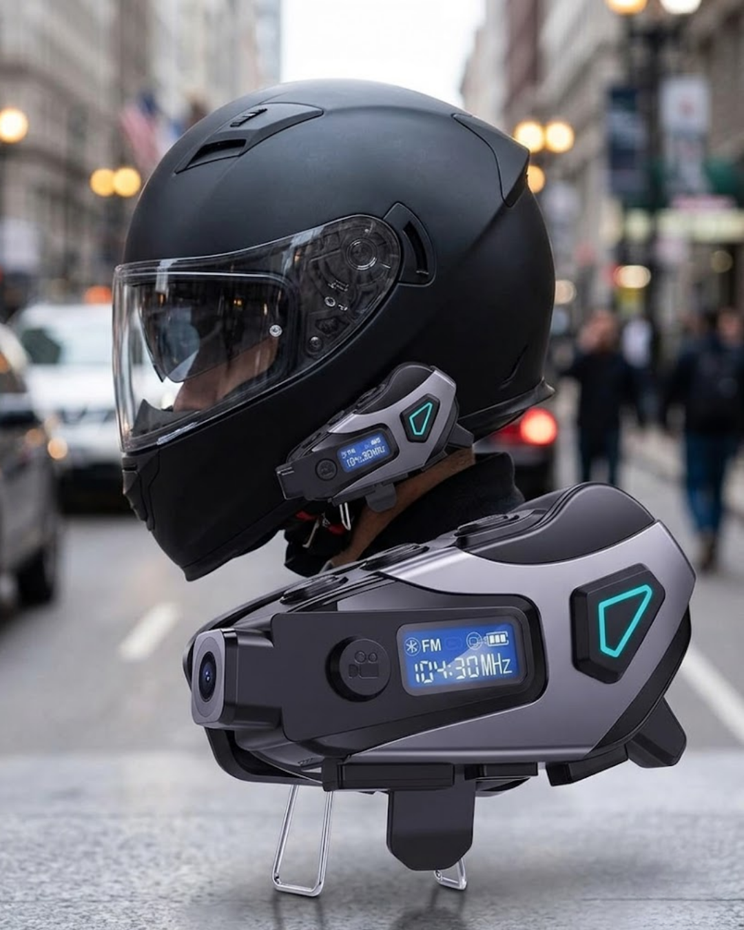 Motosiklet Kask Bluetooth Kulaklık Uzun Pil Ömrü Kamera ve Sesli Komut Destekli