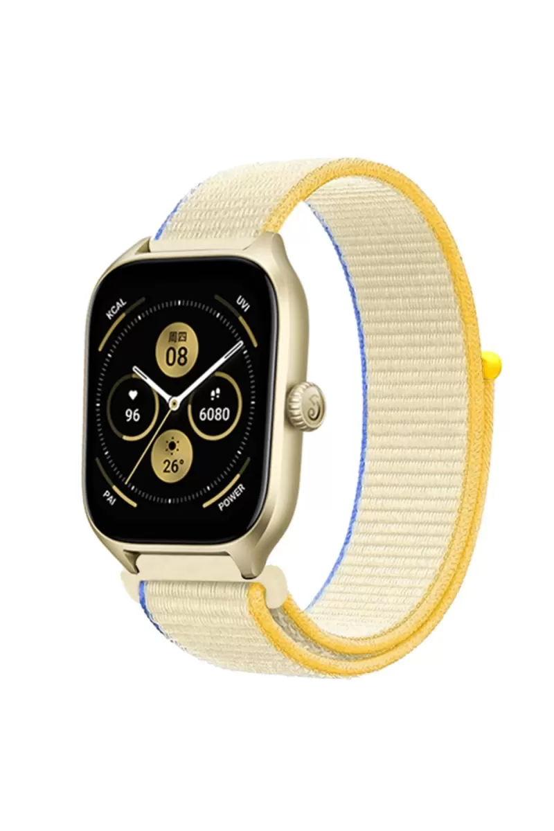 Newface Watch 22mm Hasırlı Cırtcırtlı Kordon - Beyaz