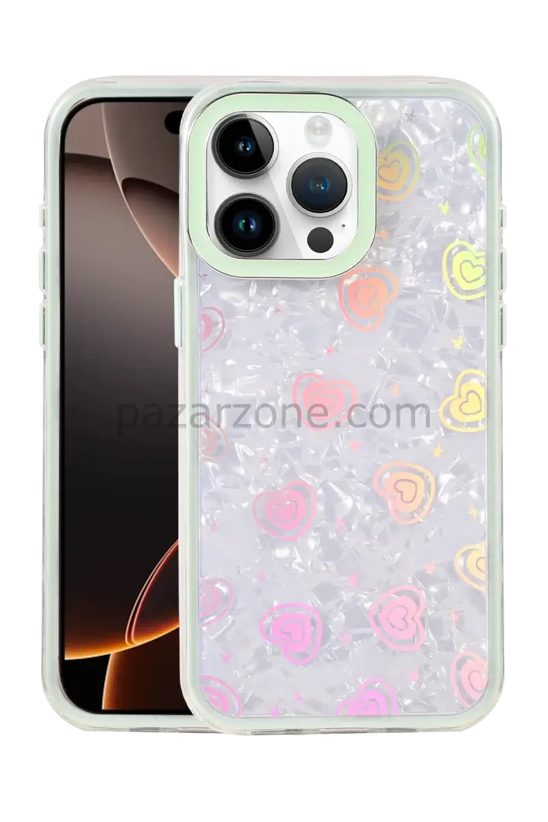 Newface Apple iPhone 16 Pro Max Lumi Desenli Kapak - Yeşil