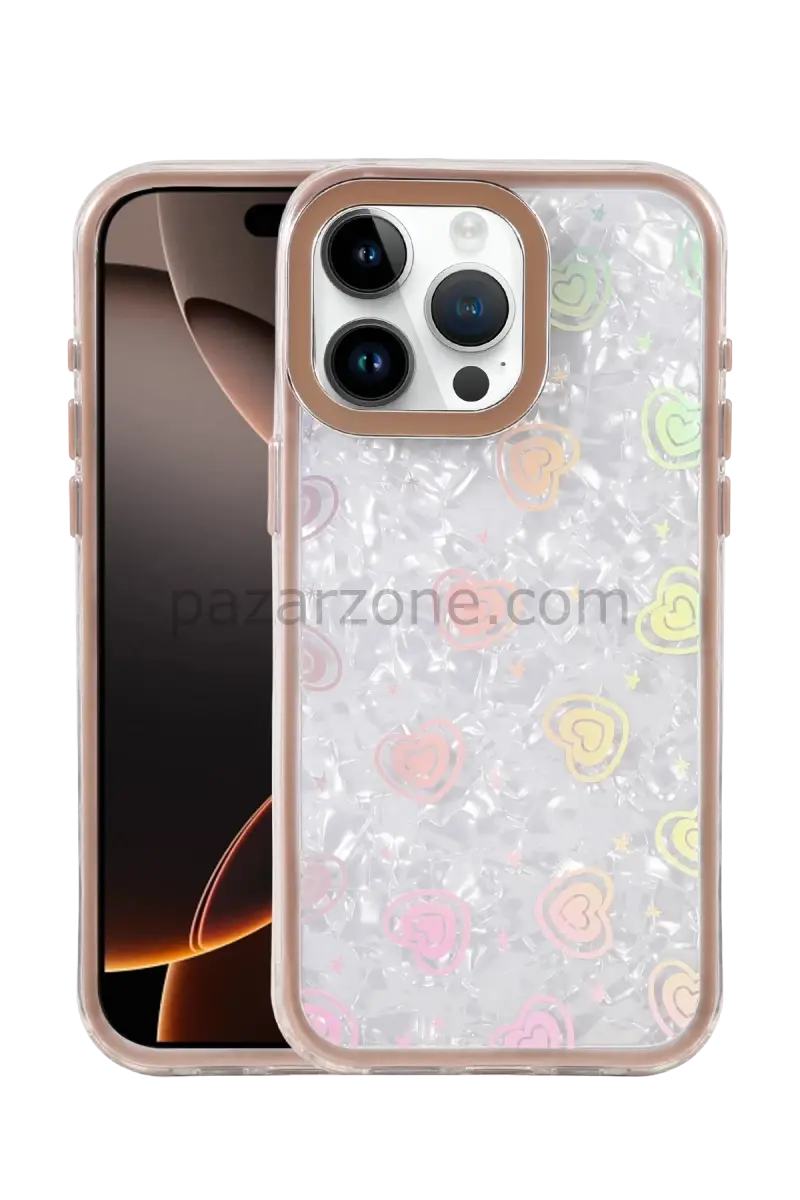 Newface Apple iPhone 16 Pro Max Lumi Desenli Kapak - Çöl Titanyum