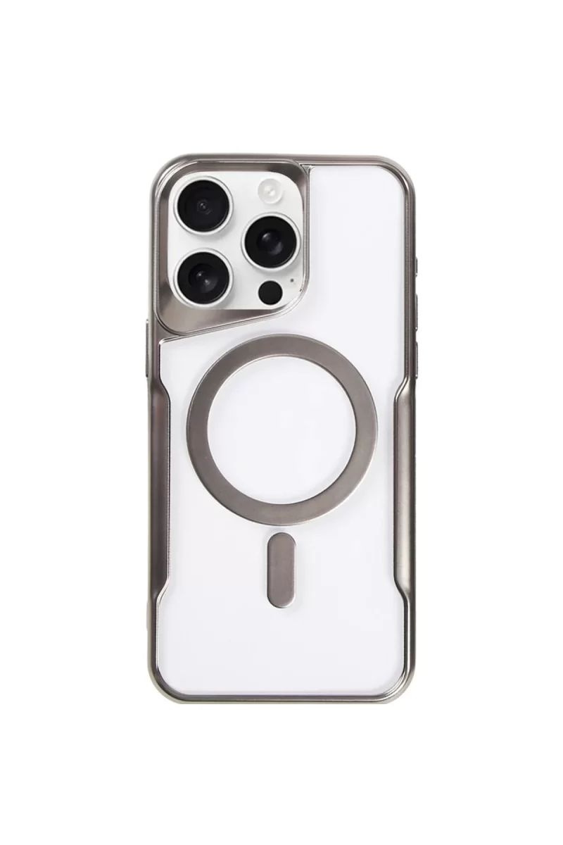 Newface Apple iPhone 11 Pro Max Kılıf Boyi Magsafe Silikon Kapak - Titan Gri