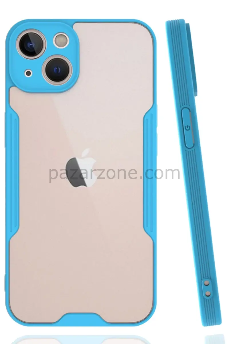 Newface Apple iPhone 14 Plus Kılıf Platin Silikon - Mavi