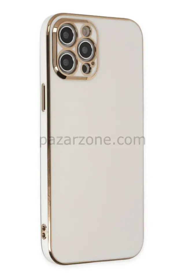 Newface Apple iPhone 12 Pro Max Kılıf Volet Silikon - Beyaz