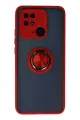 Newface Xiaomi Poco C40 Kılıf Montreal Yüzüklü Silikon Kapak - Kırmızı