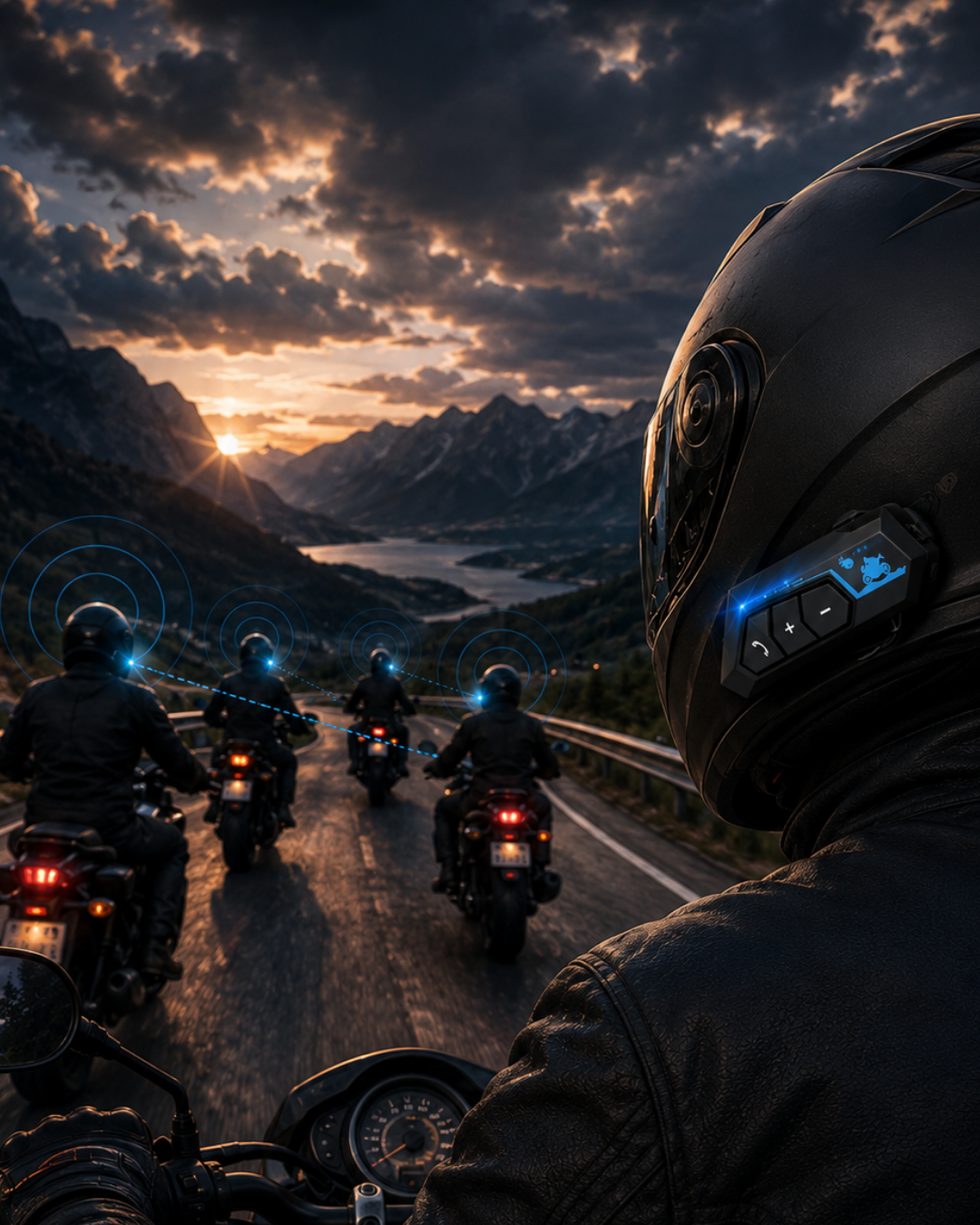 Motosiklet Kaskı İçin Bluetooth Kulaklık Hands Free Çağrı Özellikli