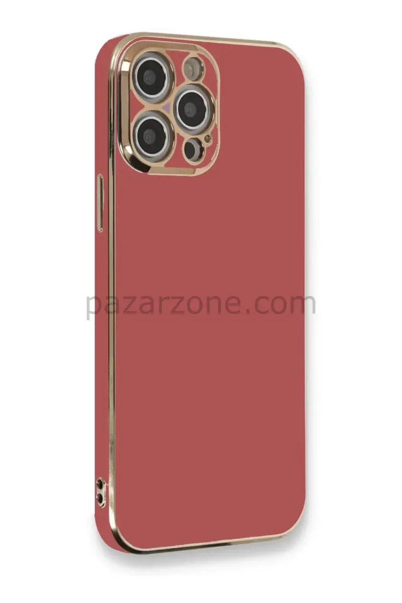 Newface Apple iPhone 12 Pro Max Kılıf Volet Silikon - Kırmızı