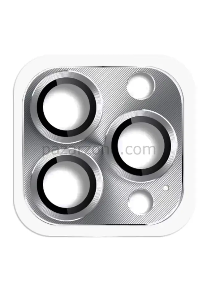 Newface Apple iPhone 16 Pro Max Pers Alüminyum Kamera Lens - Gri