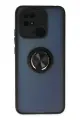 Newface Xiaomi Poco C40 Kılıf Montreal Yüzüklü Silikon Kapak - Siyah
