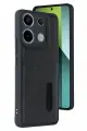 Newface Xiaomi Redmi 15C 4G Sara Kartvizitli Deri Kılıf - Siyah