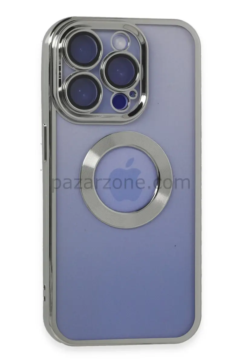 Newface Apple iPhone 15 Pro Kılıf Slot Silikon - Gümüş