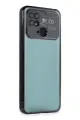 Newface Xiaomi Redmi 10C Kılıf Razer Lensli Silikon - Siyah