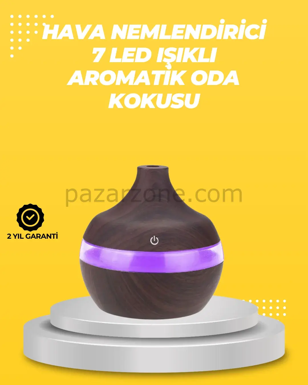7 Renk LED Işıklı Ultrasonik Aroma Difüzör 300 ml