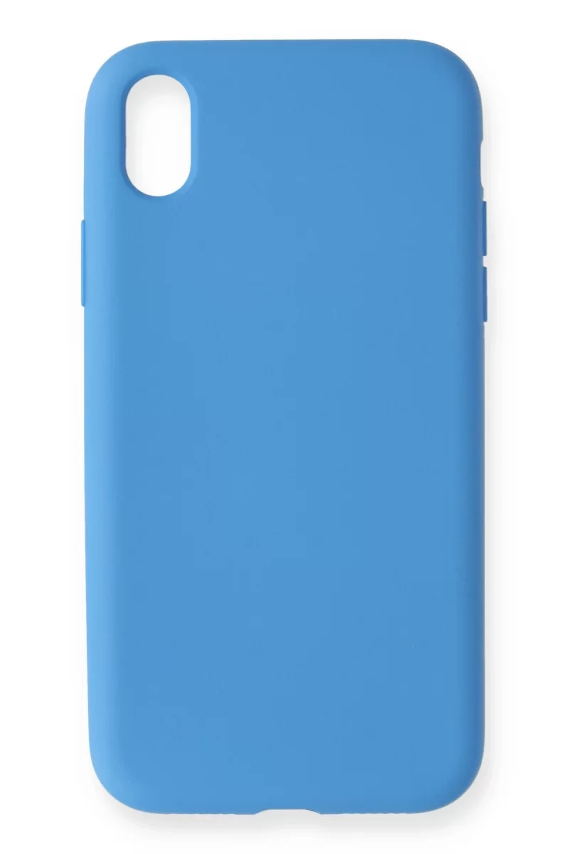 Newface Apple iPhone XR Kılıf Nano içi Kadife Silikon - Mavi