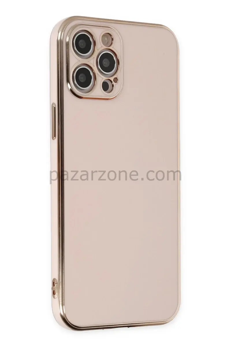 Newface Apple iPhone 12 Pro Max Kılıf Volet Silikon - Pembe
