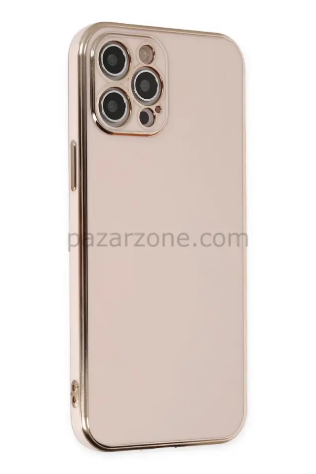 Newface Apple iPhone 12 Pro Max Kılıf Volet Silikon - Pembe