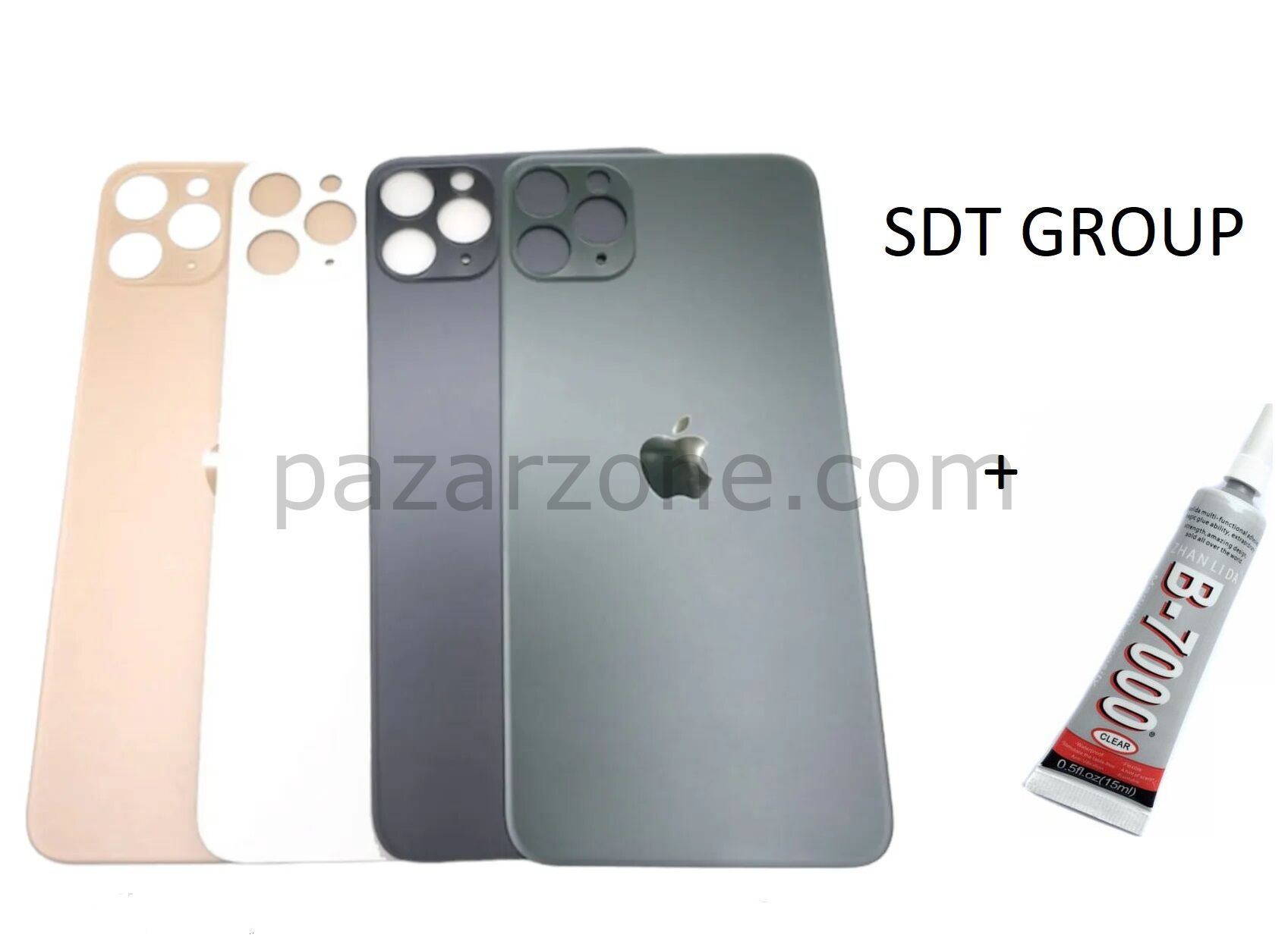 iPhone 11 PRO MAX Arka Batarya Pil Kapağı GÜMÜŞ (B
