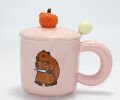 3D Capybara Desenli Porselen Kupa Bardak