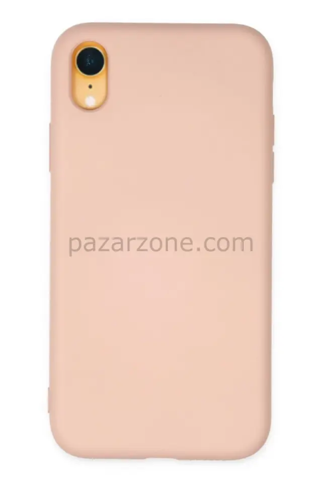 Newface Apple iPhone XR Kılıf Nano içi Kadife Silikon - Pudra